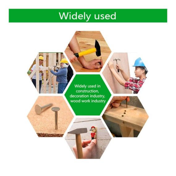 Nägel Litorange 900 Stück Set - Hochwertige Stahlnägel (13-35MM) in 10 Größen für Beton Holzbearbeitung und DIY-Dekoration - Verkupferte Rundkopfnägel und verzinkte Nägel ohne Kopf - Wandnägel ideal für Bildaufhänger