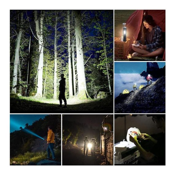 10000 Lumen VASTFIRE LED Taschenlampe mit einstellbarem Fokus und USB-Wiederaufladung - Ideal für Camping Jagd und Rettungseinsätze in der Natur