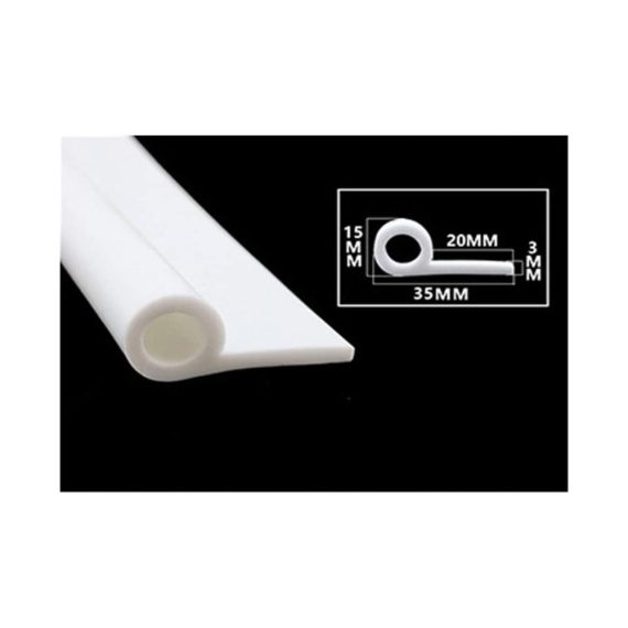 Silikon Fensterdichtungen P-Typ - Hochtemperatur-Dichtungsofen für Türfenster 1M Gummi-Dichtungsleiste Weatherstrip in Schwarz/Weiß/Rot
