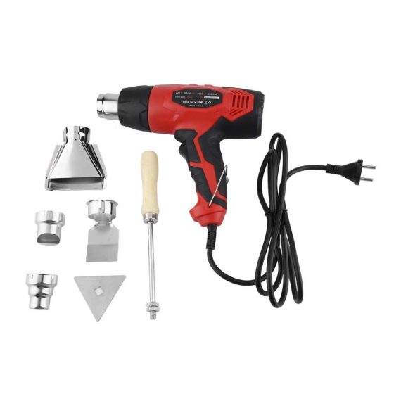 Elektrische Heißluftpistole 2000W mit 4 Düsen 2 Temperaturregelungen (350/650℃) - Ideal für Schrumpfschlauch Embossing Handwerk und Trocknungsfarbe