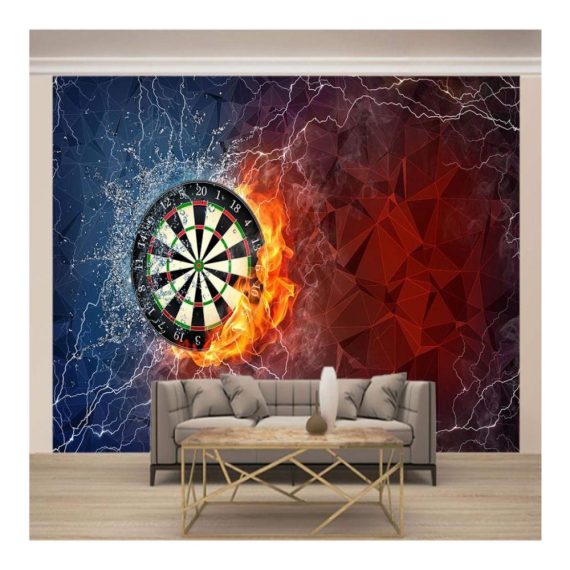 3D Fototapete Darts Turntable Sci-Fi Effekte für Schlafzimmer - Vlies-Tapete mit Waldmotiv und Tierwandtapete (250cmx175cm
