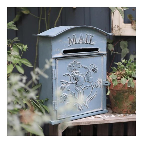 Vintage Gusseisen Wandbriefkasten mit Schloss – Dekorative Metall-Mailbox für den Außenbereich mit nostalgischem Charme
