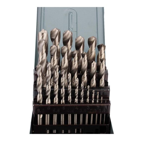 25-teiliges Bohrersets - Hochleistungs-Metall-Spiralbohrer für Reparaturen Baustellen und Heimwerker - 118° Split-Point - Werkzeug-Bit-Set