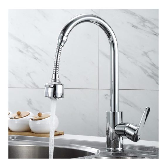 2er Set Flexibler Wasserhahn-Aufsatz mit 360° Drehung | Luftsprudler für Küchenarmaturen und Duschen | Wassersparender Strahlregler mit 2 Modi