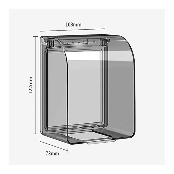 86 Typ Wasserdichte Außensteckdose - Spritzgeschützte Wandschalter-Steckdose Abdeckung für den Außenbereich 12.2×10.8×7.3 CM