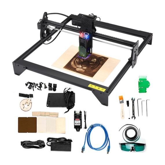 DIY Lasergravurmaschine WMLBK 410x400 mm - Präzise 001 mm Gravurwerkzeug mit 20 W Laserdrucker - Windows-kompatibel für LaserGRBL LightBurn und CNC-Router