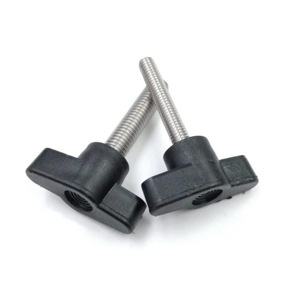 Edelstahl Flügelschrauben-Set M4 M5 M6 M8 | Pflaume Bakelit Handfestknopf | Schmetterlings-Kunststoffkopf | T-Griff-Schraube | 304er Edelstahl Handknopfschraube