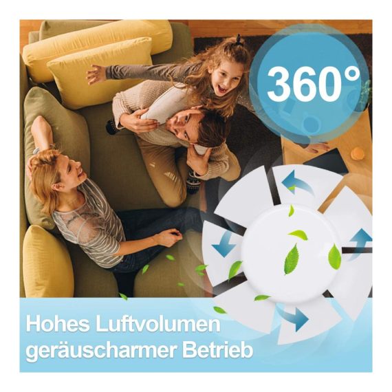 Leiser Ø100mm Badlüfter 130m³/h - Effizienter Wandventilator für Badezimmer & WC Weiß - Abluftventilator mit Rücklaufklappe für Entfeuchtung und Belüftung