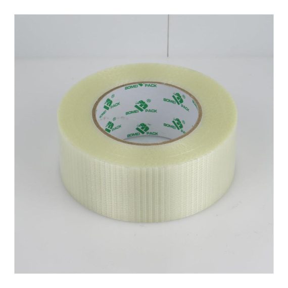 BOMEI PACK Hochleistungs-Filamentklebeband Set - 3 Rollen Verstärktes Bidirektionales Filamentband 50 mm x 50 m Ideal für Professionelle Verpackungen