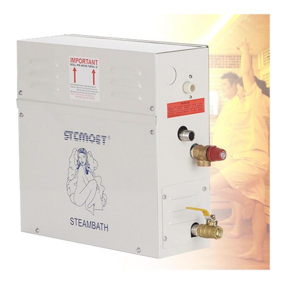 Dampfsauna-Generator-Set 8000W für Gewerbe & Zuhause - 7-9 kW 220 V - Sauna/Dusche/Bad/SPA - Inkl. Abflusssystem & Thermostat 25-55 °C