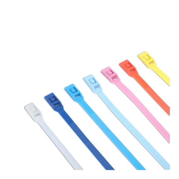 100 Stück farbige Kabelbinder - Selbstsichernde Nylon-Kabelbinder aus Premium-Kunststoff - 8x350mm Drahtbinder - helle Milky-Farbe