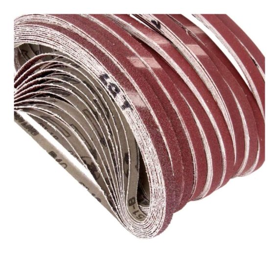 Schleifbänder 10er Set - Premium-Qualität 9x533 mm Schleifband 21x035 Zoll Körnung 40-600 Weiches Tuch Bandschleifer Zubehör - Hochleistungs-Schleifsieb 100er Körnung 533x9 mm