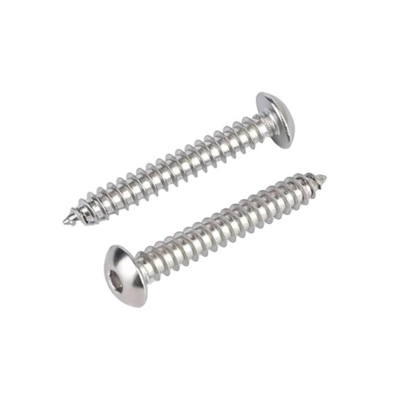 Edelstahl Innensechskantschrauben Set (M3x18mm 50 Stk.) - Selbstschneidende Holzschrauben für Terrassen Rundkopf Maschinenschrauben in Silber