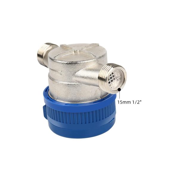 Feuchtigkeitsmessgeräte Kalt Wasserzähler 15mm - Garten & Haushalt Zapfhahnzähler mit Armaturen und Schutzabdeckung - Mindestablesung 0.0001 für präzise Wasserüberwachung im Familienbereich