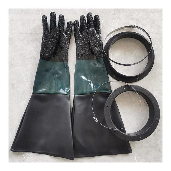 Sandstrahlgeräte Torribaly - Effiziente Sandstrahlhandschuhe und hochwertige Sandstrahler Teile (60 cm) mit O-Ringen für Ihre Sandstrahlkabine