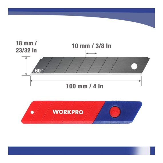 18mm Cuttermesser Klingen - 100 Stück SK5 Ersatzklingen für Profis | Extrem scharf gehärtet inkl. 10 unabhängige Aufbewahrungsboxen | Abbrechklingen für Teppichmesser und mehr
