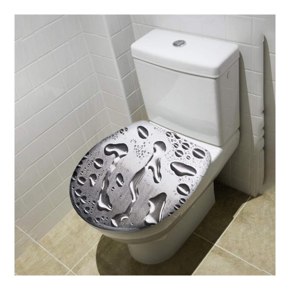 Absenkautomatik WC-Sitz aus robustem Hartplastik – Komfortabler Toilettendeckel für Standard-WCs (45 x 38cm) mit Wasser-Schutzsystem
