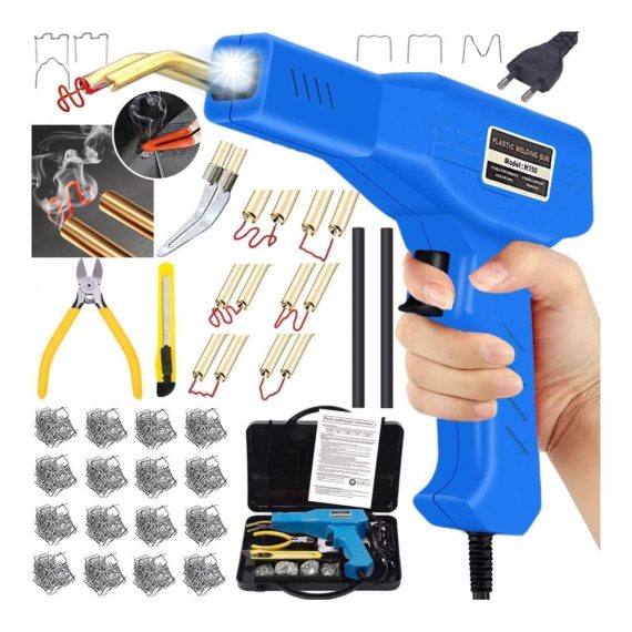150W Kunststoffschweißer 2-in-1 Set für Auto Reparatur - 800PCS Schweißnägel 2 Schweißstäbe inklusive | Effektive Lösung für Stoßstangenreparatur & Kunststoffschweißen