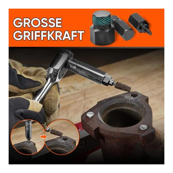 Gewindebohrer-Auszieher Set mit Reichwahl Professionelles Schrauben- und Bolzenausdreher-Set