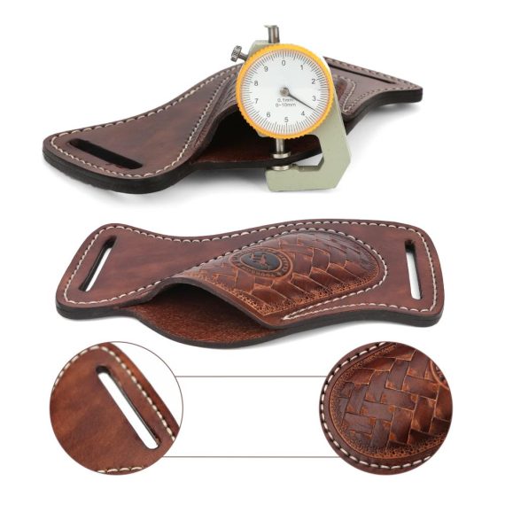 Tourbon Leder Multitool-Halter Handgefertigter EDC Taschenmesser-Organizer mit Gürtelclip für Taschenlampen und Werkzeug