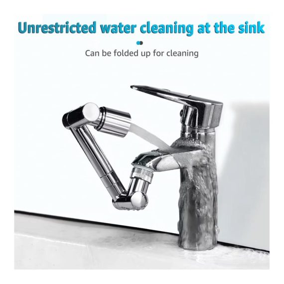 1440° Drehbarer Wasserhahn mit Perlator – Spritzwassersparender Luftsprudler und Filter für Küchen- und Badarmaturen – Flexibel und Schwenkbar Innovativer Strahlregler Aufsatz für maximale Wasserersparnis