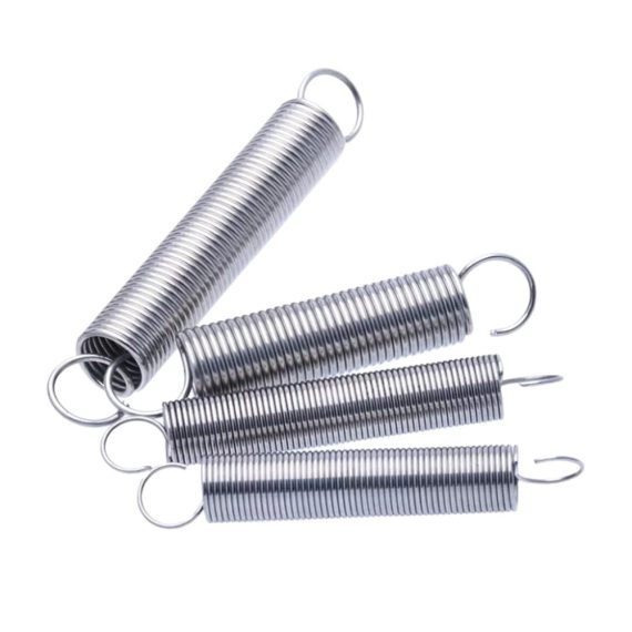 Edelstahl-Zugfedern 2 Stück - Hochwertige Ersatzfedern für Federstifte mit 15 mm Drahtdurchmesser S-Haken inklusive - Zylindrische spiralförmige Rückzugsfedern Länge 30-200 mm Außendurchmesser 10 mm
