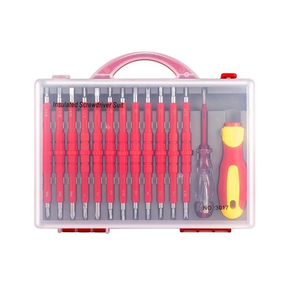 26-teiliges Elektriker-Schraubendreher-Set – Isoliertes 1000-V-Profiset inklusive Koffer