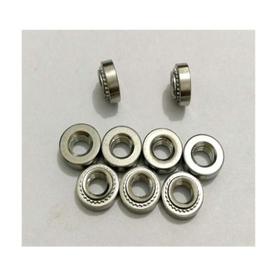 Edelstahl Sechskantmuttern & Muttern Set (100 Stück) M3 M4 M5 M6 - Selbstclinch Einpressmutter für Maschinenschrauben - PEM Muttern Sortiment aus Edelstahl 304 (Größe M3 2