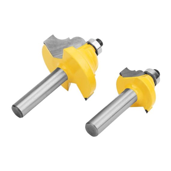 8mm Schaft-Handlauf-Fräser-Set (2 Stück) - Premium Legierungs-Holzbearbeitungs-Fräser für präzise Kantenbearbeitung & Aushöhlung | Router-Tisch & Schranktür Kantenwerkzeug