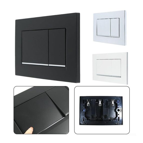 Dual WC Betätigungsplatte für Geberit Sigma30 und UP320 Spülkasten Schwarz