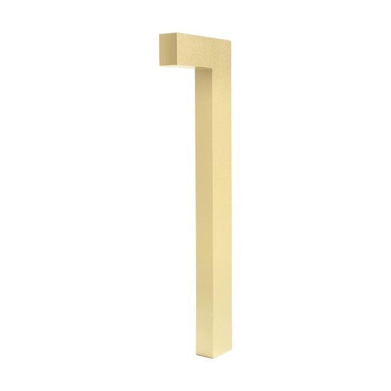 Moderne Edelstahl Hausnummer Anthrazit/Gold 15 cm - Schwimmendes Hausnummernschild für Außenbereich