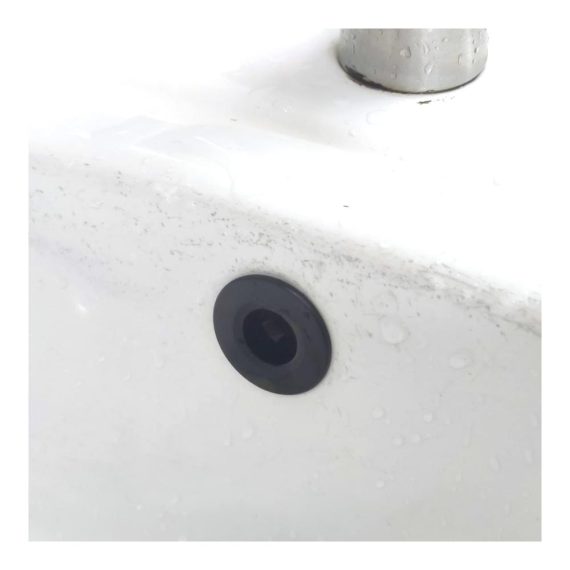 4-teiliges Set Runde Überlaufabdeckungen für Spülen in Küche und Bad - Waschbecken Überlaufringe für optimale Filtrierung und Hygiene