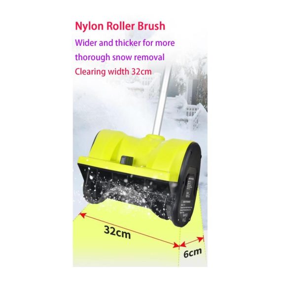 Kabellose Schneefräse mit leichter elektrischer Schaufel - 76 m Wurfweite 136 kg/min Leistung inklusive 4000 mAh Akku für Zuhause (Größe B