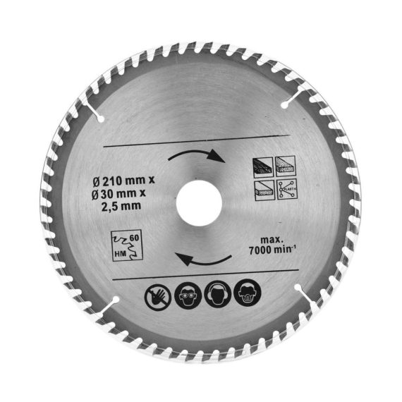 Kreissägeblätter Set 210 x 30mm – Professionelle Sägeblätter 24T 48T 60T für Holz Metalle & Kunststoffe – Kappsäge mit 3 Reduzierringen 25mm 20mm 16mm