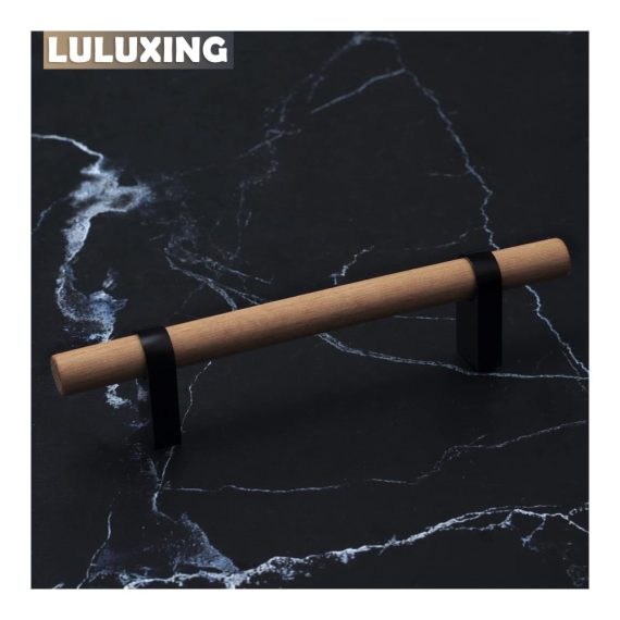 3er-Set Moderne Massivholz Schrankgriffe - Luluxing Holzknäufe für Küche & Kleiderschrank