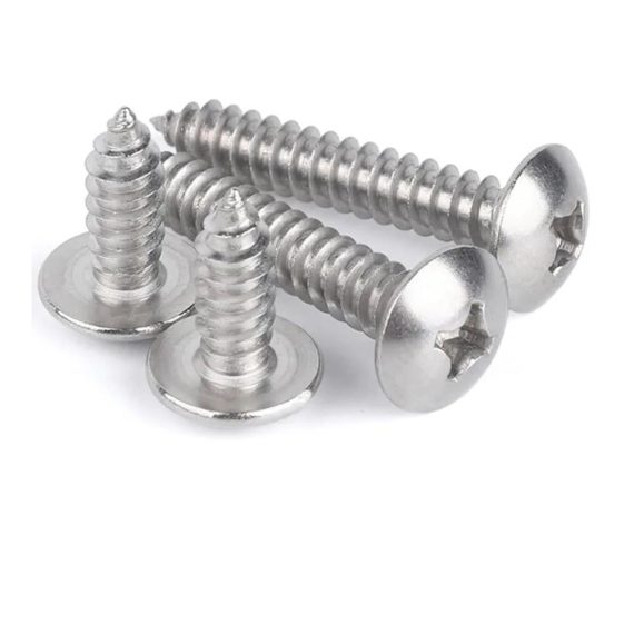 Edelstahl Selbstschneidende Maschinenschrauben M3x35mm 50 Stk. - Rundkopf-Kreuzschlitz Maschinenbefestigung Silber