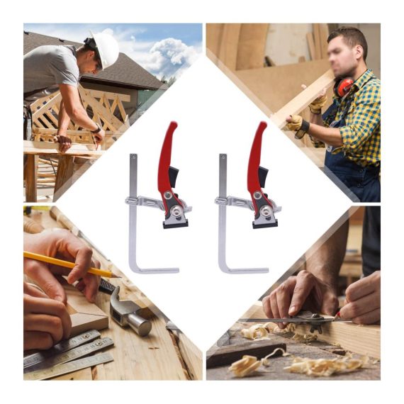 Hebelzwingen Set 2 Stück 160mm Schnellspanner für Schleifen und Präzisionsschneiden - Tischzwingen mit 60mm Spanntiefe Ratschenklemmen