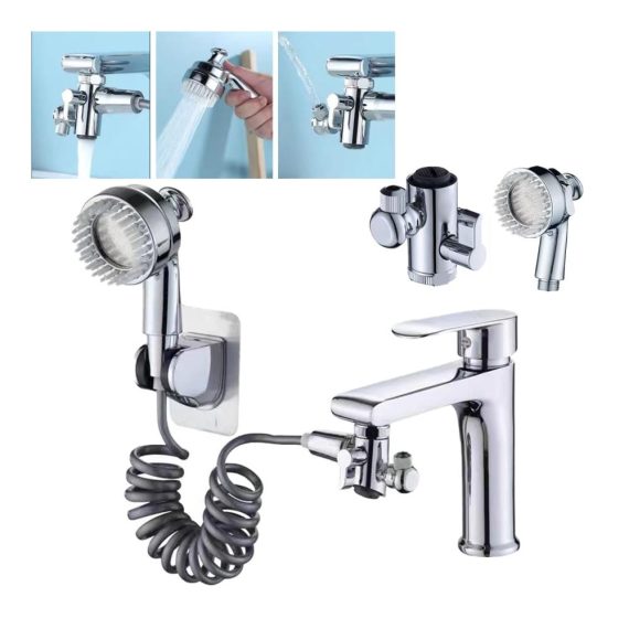 Bidet-Armaturen 3-in-1 Universal Wasserhahn Set mit 360° Drehfunktion Massage-Duschkopf und Multifunktions-Sprühkopf - Ideal für die tägliche Körperpflege