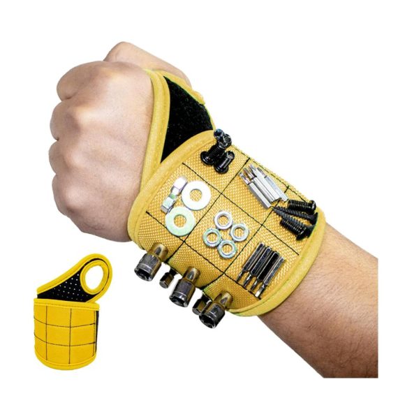 Magnetisches Armband mit Werkzeuggürtel - Schrauben Nägel Bohrerhalter - Handgelenkmagnet für Männer - Coole Gadgets und Geburtstagsgeschenke für Heimwerker