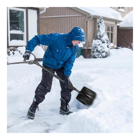 3-in-1 Klappbare Schneeschaufel mit Eiskratzer & Schneebürste - Tragbare Schneeschaufel (44 Zoll) für Auto und Gartenarbeit