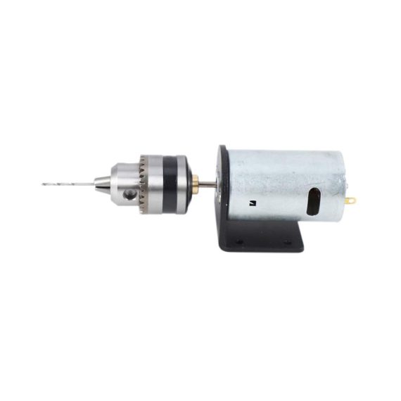 DC 12-36V Miniatur Handbohrfutter und Halterung mit Dreh-555 Motor - Kompaktes Bohrfutter-Set für präzise Arbeiten