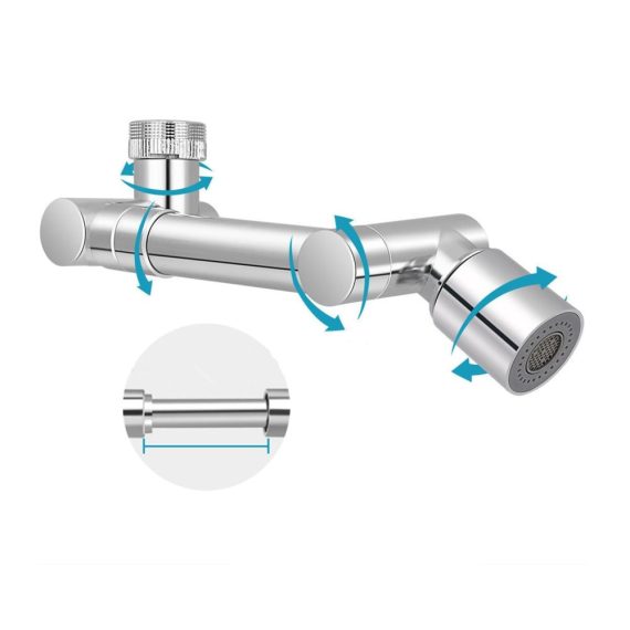 1440° Drehbarer Wasserhahn mit Perlator – Spritzwassersparender Luftsprudler und Filter für Küchen- und Badarmaturen – Flexibel und Schwenkbar Innovativer Strahlregler Aufsatz für maximale Wasserersparnis