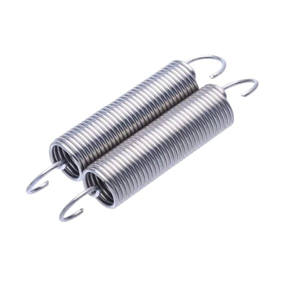 Edelstahl-Zugfedern 2 Stück - Hochwertige Ersatzfedern für Federstifte mit 15 mm Drahtdurchmesser S-Haken inklusive - Zylindrische spiralförmige Rückzugsfedern Länge 30-200 mm Außendurchmesser 10 mm