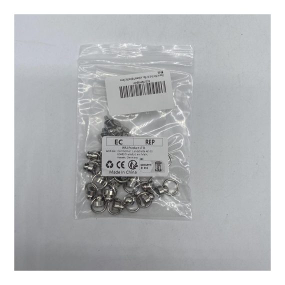 Messing Blindnieten Set mit 20 Stück Niet Studs Kugelbolzen und Ring - Silberne Schrauben inklusive für DIY Lederhandwerk Telefonhüllen-Dekoration und mehr