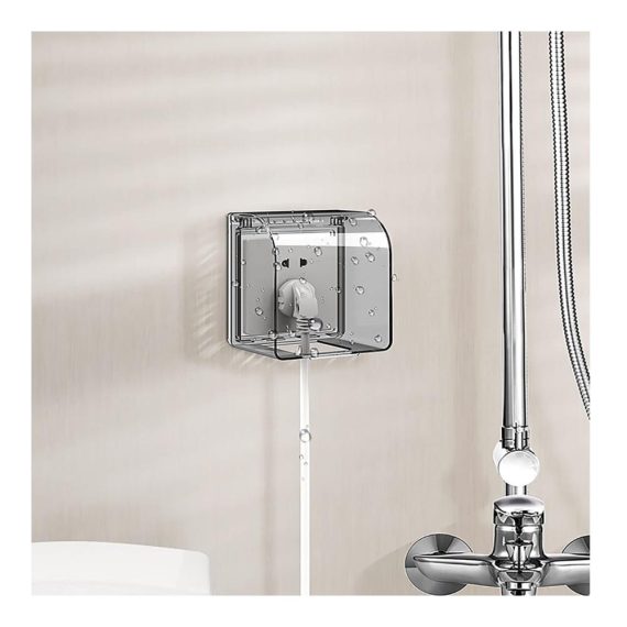86 Typ Wasserdichte Außensteckdose - Spritzgeschützte Wandschalter-Steckdose Abdeckung für den Außenbereich 12.2×10.8×7.3 CM