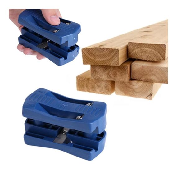 2-Klinge Kantenanleim-Furnierschneider für die Holzbearbeitung - Robust und vielseitig einsetzbar aus PVC-Kunststoff und ABS - Rutschfeste Oberfläche - Ideal für präzises Arbeiten
