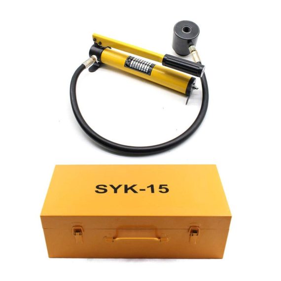 Hydraulisches Blechlocher Set 15t - Lochstanze mit Zylinder Hydraulikpumpe und Koffer (16mm - 101mm