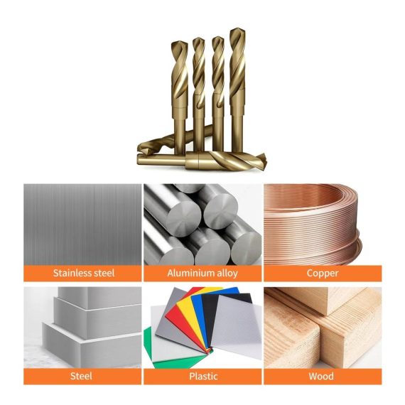 HSS-Co Metallbohrer - Präzise geschliffene Spiralbohrer für Metall Edelstahl und Eisen mit abgedrehtem Schaft