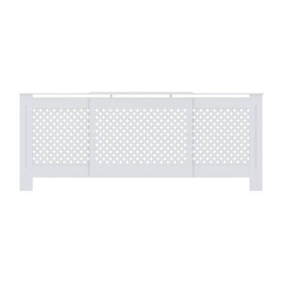 Heizkörperregler & Zubehör Moderne MDF Heizkörperverkleidung (Weiß 205 cm) inklusive Heizkörperkonsole