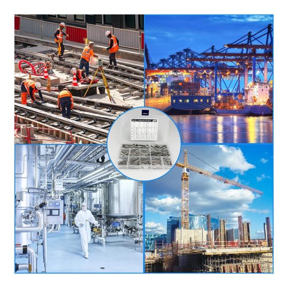 Edelstahl Splinte Sortiment Set - 290-teilig | 24 Größen für Landwirtschaft Industrie Bau | Federstecker & Spezialsplinte ideal für vielseitige Anwendungen